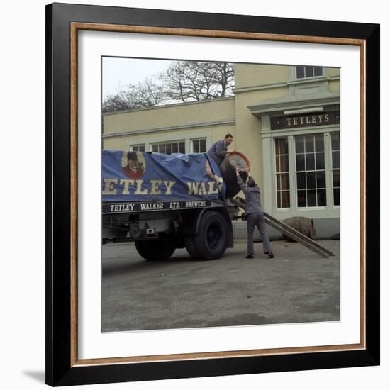 Draymen from Tetley and Walker, Leeds, West Yorkshire, 1969-Michael Walters-Framed Photographic Print