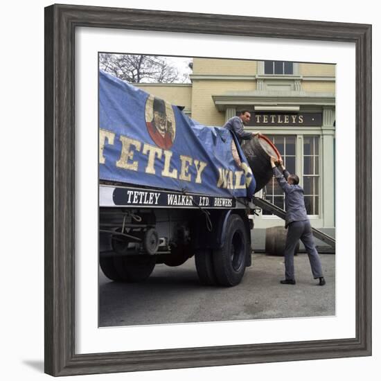 Draymen from Tetley and Walker, Leeds, West Yorkshire, 1969-Michael Walters-Framed Photographic Print