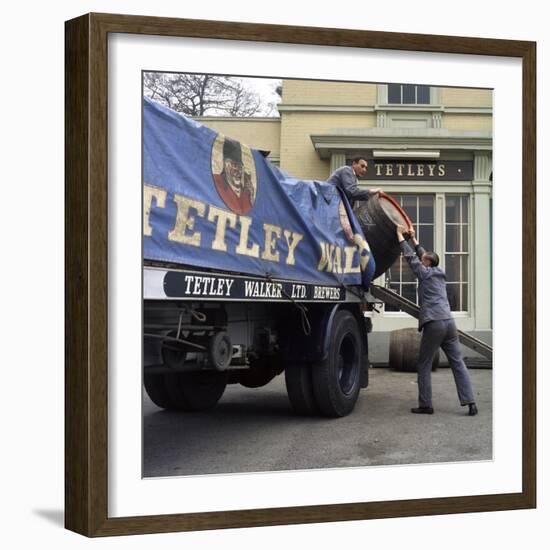 Draymen from Tetley and Walker, Leeds, West Yorkshire, 1969-Michael Walters-Framed Photographic Print