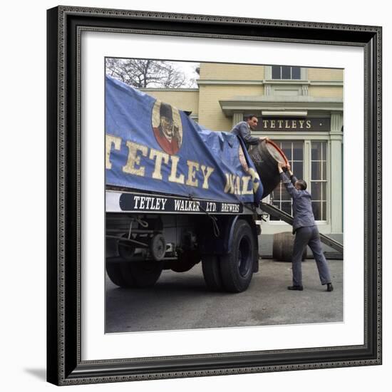 Draymen from Tetley and Walker, Leeds, West Yorkshire, 1969-Michael Walters-Framed Photographic Print