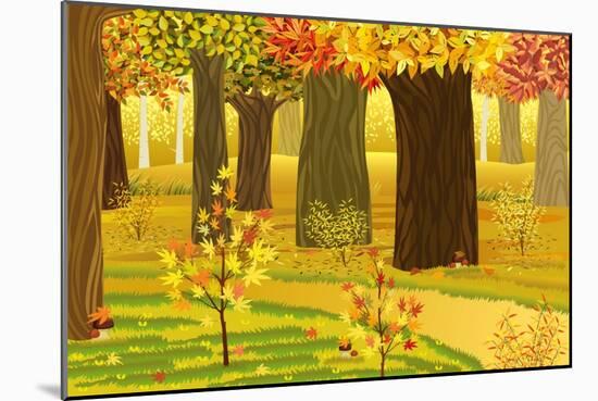 Dream Autumn Forest-Milovelen-Mounted Art Print