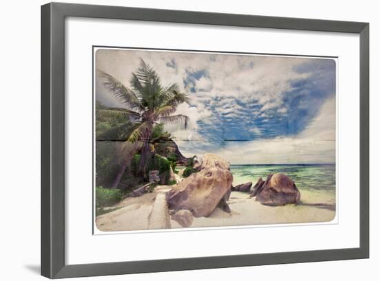 Dream Beach Paper Background-Katja Piolka-Framed Premium Photographic Print