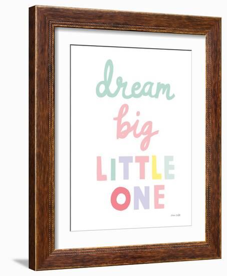 Dream Big Little One Cursive-1-Ann Kelle-Framed Art Print