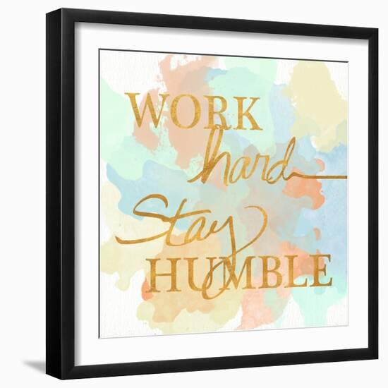 Dream Big & Work Hard Watercolor II-Sd Graphics Studio-Framed Art Print