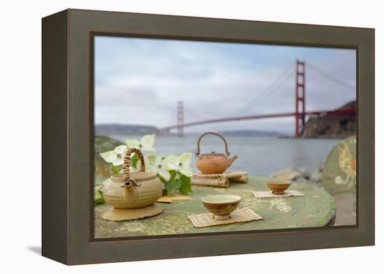 Dream Cafe Golden Gate Bridge #66-Alan Blaustein-Framed Premier Image Canvas