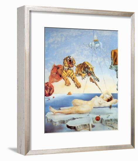 Dream Caused by the Flight of a Bee around a Pomegranate, c. 1944-Salvador Dalí-Framed Art Print