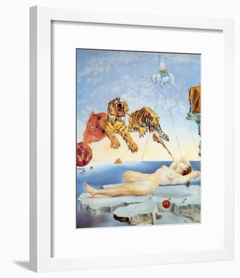 Dream Caused by the Flight of a Bee around a Pomegranate, c. 1944-Salvador Dalí-Framed Art Print