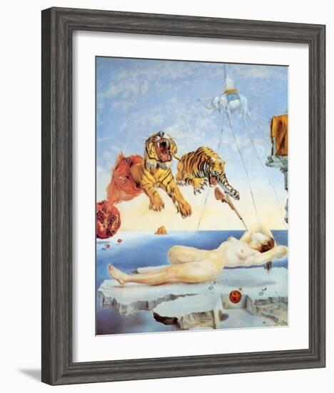 Dream Caused by the Flight of a Bee around a Pomegranate, c. 1944-Salvador Dalí-Framed Art Print