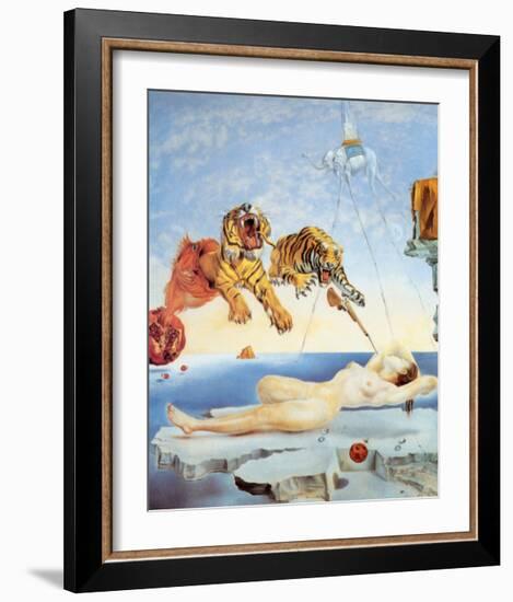 Dream Caused by the Flight of a Bee around a Pomegranate, c. 1944-Salvador Dalí-Framed Art Print