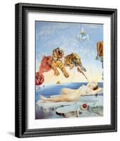 Dream Caused by the Flight of a Bee around a Pomegranate, c. 1944-Salvador Dalí-Framed Art Print