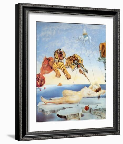 Dream Caused by the Flight of a Bee around a Pomegranate, c. 1944-Salvador Dalí-Framed Art Print