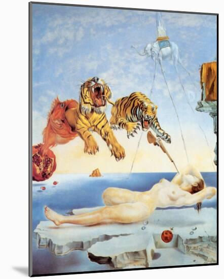 Dream Caused by the Flight of a Bee around a Pomegranate, c. 1944-Salvador Dalí-Mounted Art Print