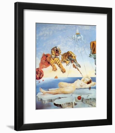 Dream Caused by the Flight of a Bee around a Pomegranate, c. 1944-Salvador Dalí-Framed Art Print