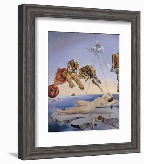 Dream Caused by the Flight of a Bee...-Salvador Dali-Framed Art Print