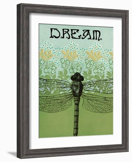 Dream Dragonfly-Ricki Mountain-Framed Art Print