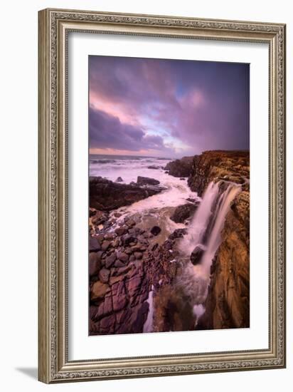 Dream Falls, Ocean Waterfall, California Coast, Sonoma-Vincent James-Framed Photographic Print