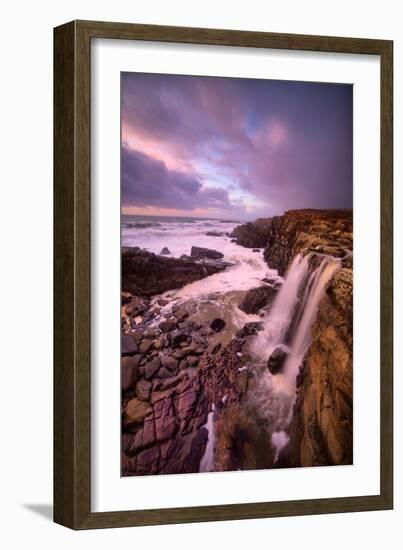 Dream Falls, Ocean Waterfall, California Coast, Sonoma-Vincent James-Framed Photographic Print