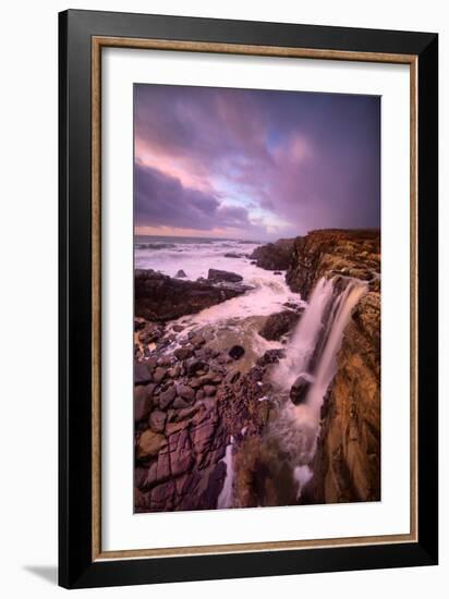 Dream Falls, Ocean Waterfall, California Coast, Sonoma-Vincent James-Framed Photographic Print