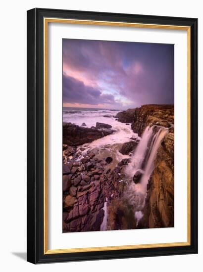 Dream Falls, Ocean Waterfall, California Coast, Sonoma-Vincent James-Framed Photographic Print