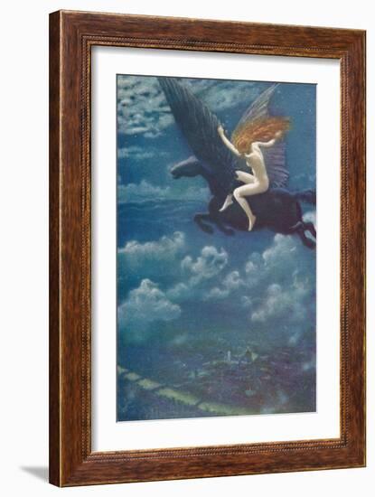 Dream Idyll (A Valkyrie), 1902, (1905)-Edward Robert Hughes-Framed Giclee Print