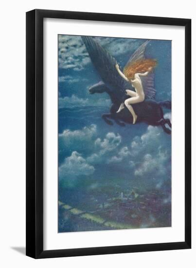 Dream Idyll (A Valkyrie), 1902, (1905)-Edward Robert Hughes-Framed Giclee Print