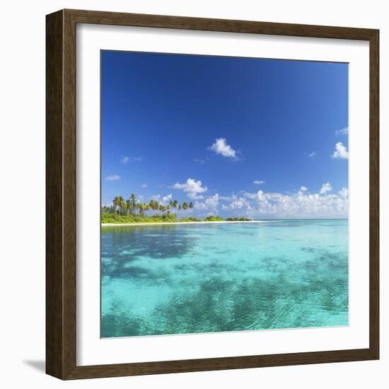 Dream Island of Olhuveli Beach and Spa Resort, South Male Atoll, Kaafu Atoll, Maldives (PR)-Ian Trower-Framed Photographic Print