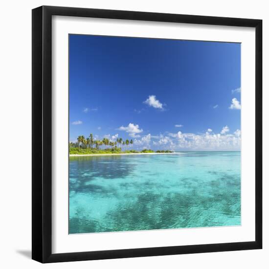 Dream Island of Olhuveli Beach and Spa Resort, South Male Atoll, Kaafu Atoll, Maldives (PR)-Ian Trower-Framed Photographic Print