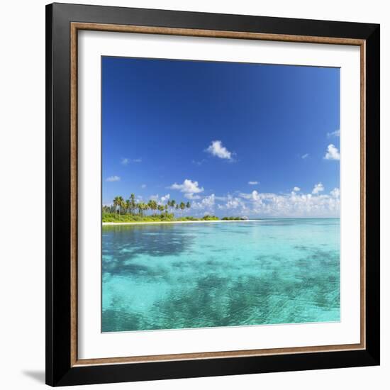 Dream Island of Olhuveli Beach and Spa Resort, South Male Atoll, Kaafu Atoll, Maldives (PR)-Ian Trower-Framed Photographic Print