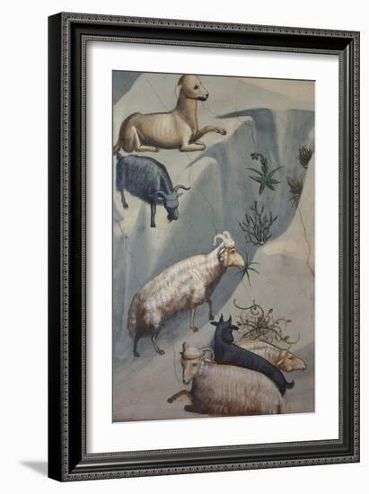 Dream of Joachim, Sheep-Giotto di Bondone-Framed Art Print