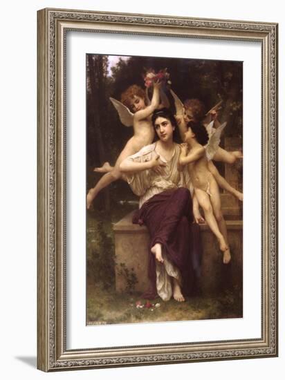 Dream of Spring-William Adolphe Bouguereau-Framed Art Print