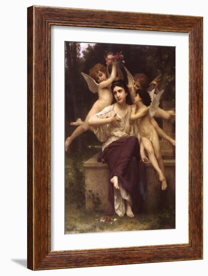 Dream of Spring-William Adolphe Bouguereau-Framed Art Print