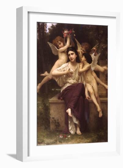 Dream of Spring-William Adolphe Bouguereau-Framed Art Print