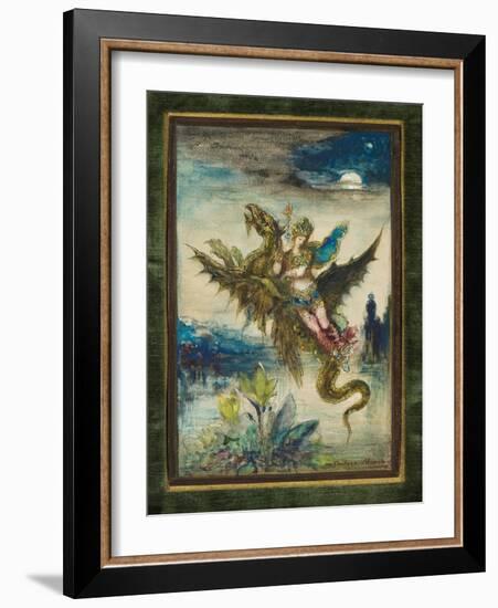 Dream of the Orient or the Peri, C.1881 (W/C & Gouache on Paper)-Gustave Moreau-Framed Giclee Print