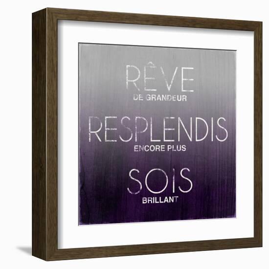 Dream, Sparkle, Shine (French)-Sd Graphics Studio-Framed Art Print