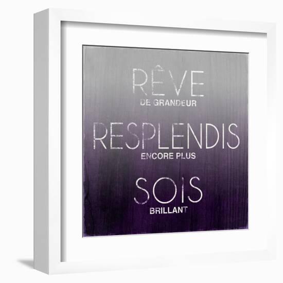 Dream, Sparkle, Shine (French)-Sd Graphics Studio-Framed Art Print