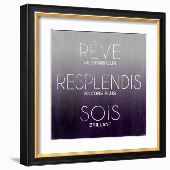 Dream, Sparkle, Shine (French)-Sd Graphics Studio-Framed Art Print