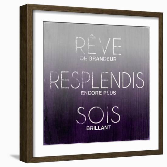 Dream, Sparkle, Shine (French)-Sd Graphics Studio-Framed Art Print