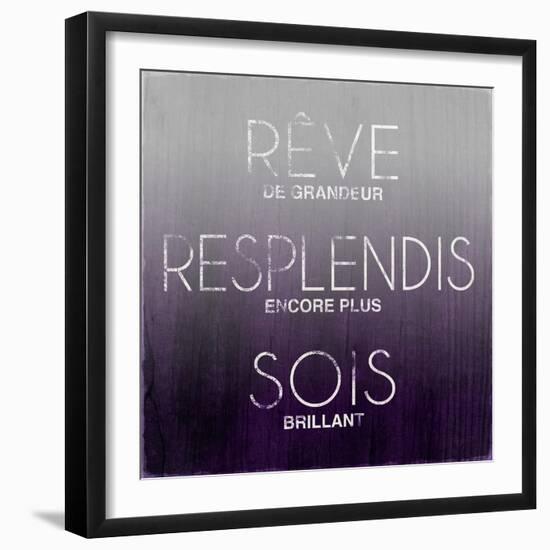 Dream, Sparkle, Shine (French)-Sd Graphics Studio-Framed Art Print