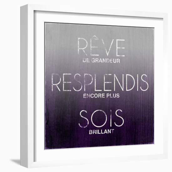 Dream, Sparkle, Shine (French)-Sd Graphics Studio-Framed Art Print