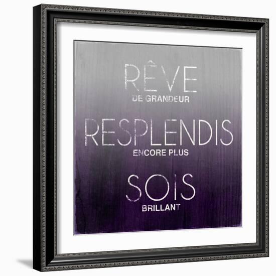 Dream, Sparkle, Shine (French)-Sd Graphics Studio-Framed Art Print