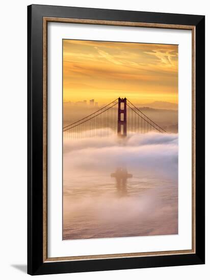 Dream State at Golden Gate Suspended Fog Around Tower San Francisco-Vincent James-Framed Photographic Print