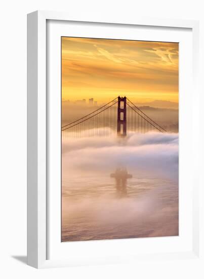 Dream State at Golden Gate Suspended Fog Around Tower San Francisco-Vincent James-Framed Photographic Print