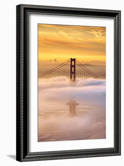 Dream State at Golden Gate Suspended Fog Around Tower San Francisco-Vincent James-Framed Photographic Print