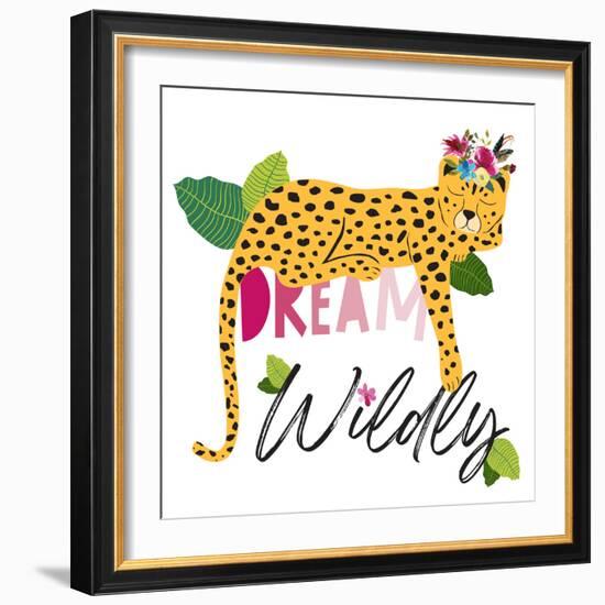 Dream Widly Cheetah-Jennifer McCully-Framed Art Print