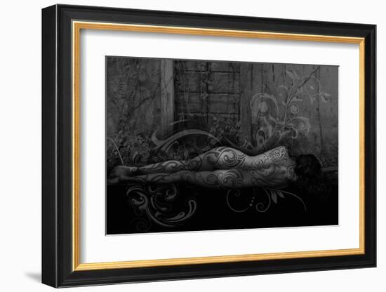 Dreamer in the Garden-Rosa Mesa-Framed Art Print