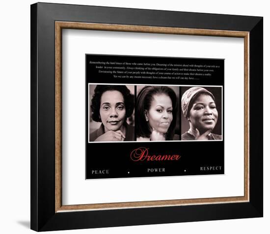 Dreamer (Trio): Peace, Power, Respect-null-Framed Art Print