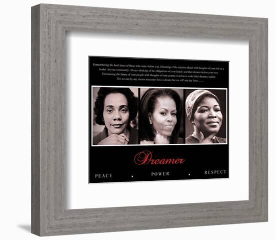 Dreamer (Trio): Peace, Power, Respect-null-Framed Art Print