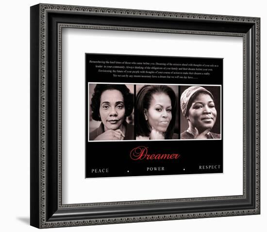 Dreamer (Trio): Peace, Power, Respect--Framed Art Print