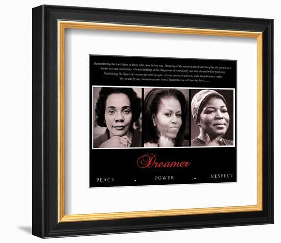 Dreamer (Trio): Peace, Power, Respect-null-Framed Art Print