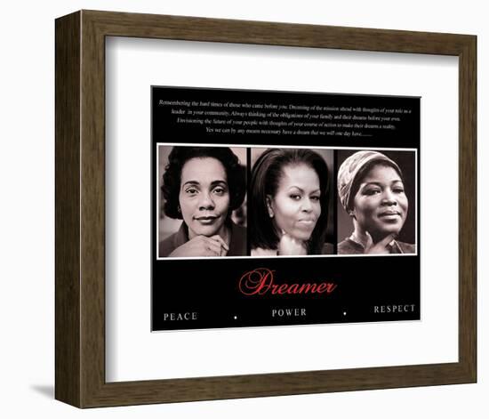 Dreamer (Trio): Peace, Power, Respect-null-Framed Art Print